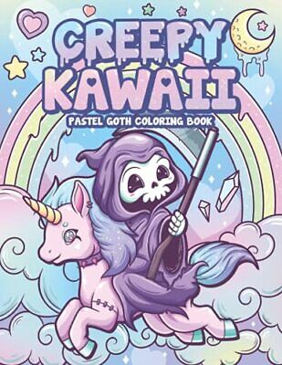 Creepy kawaii pastel goth coloring book cute horror spooky gothic coloring pa