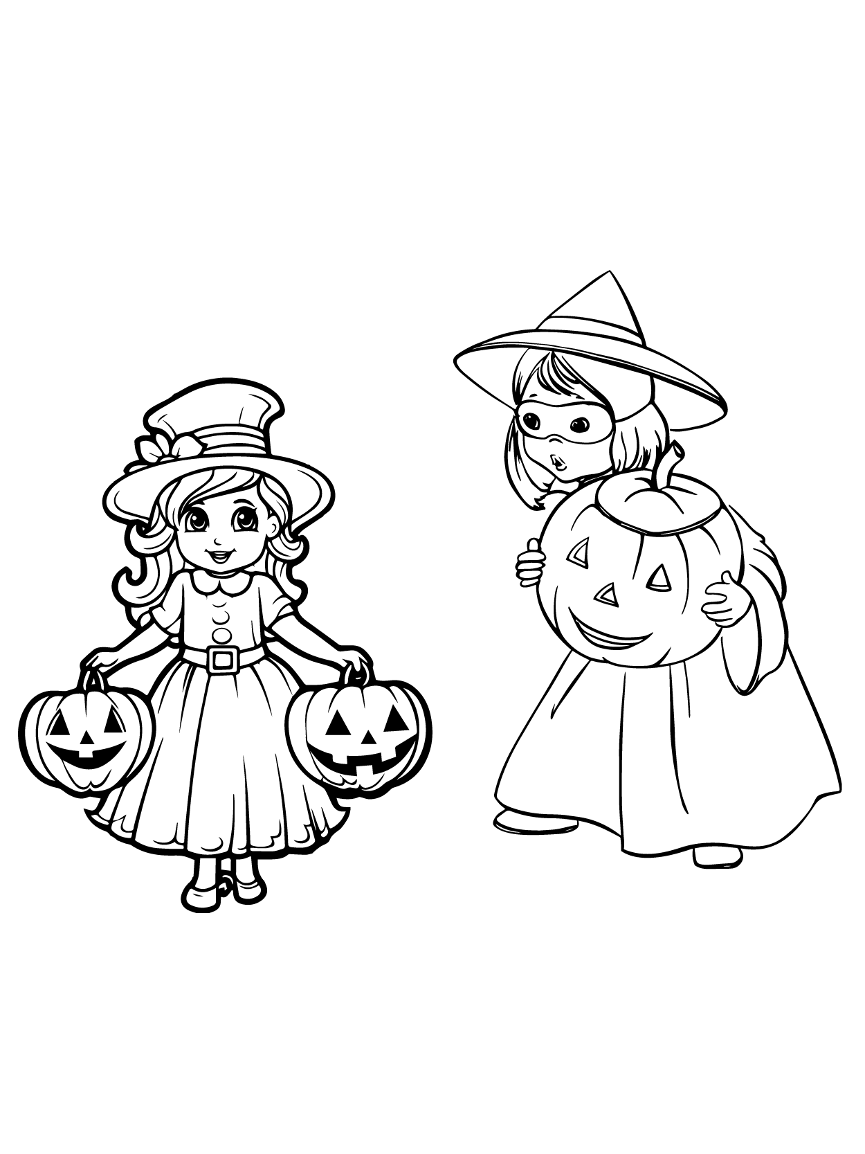 Kawaii halloween coloring pages printable for free download