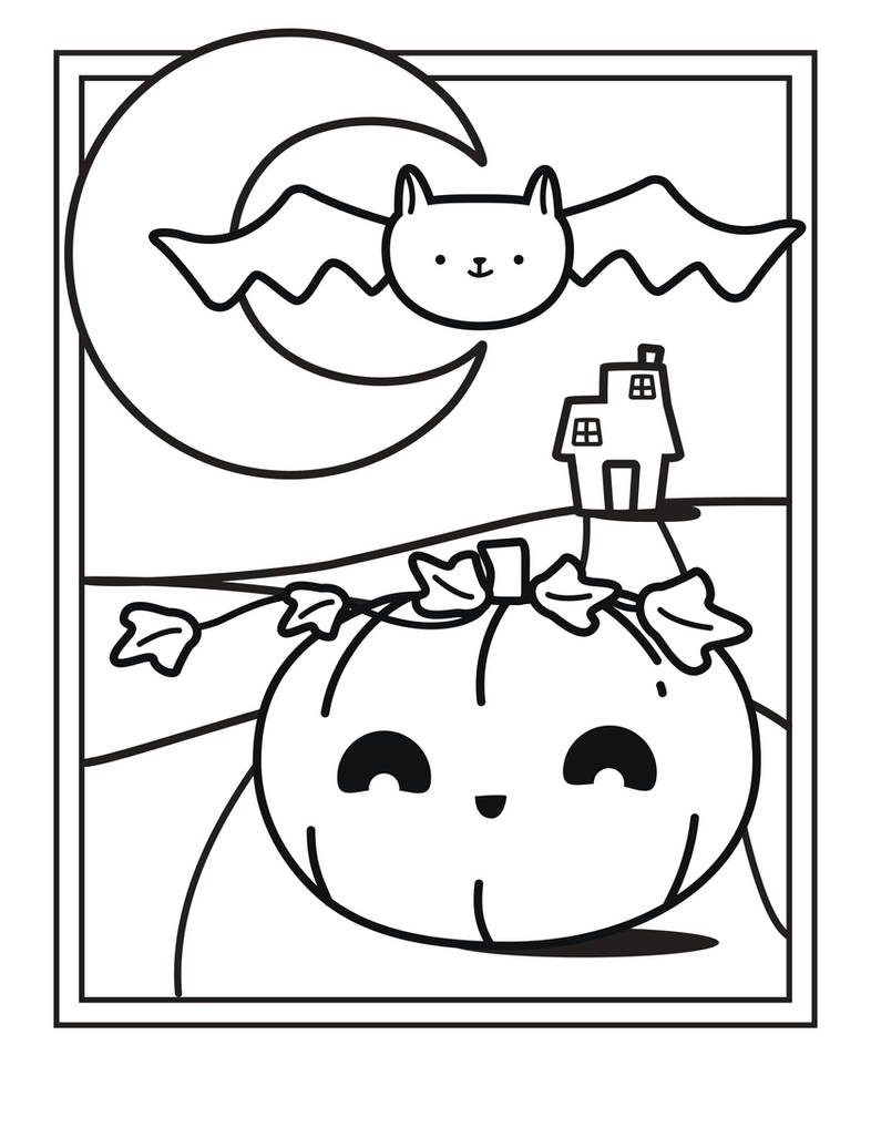 Cute halloween coloring pages by coloringpageswk on