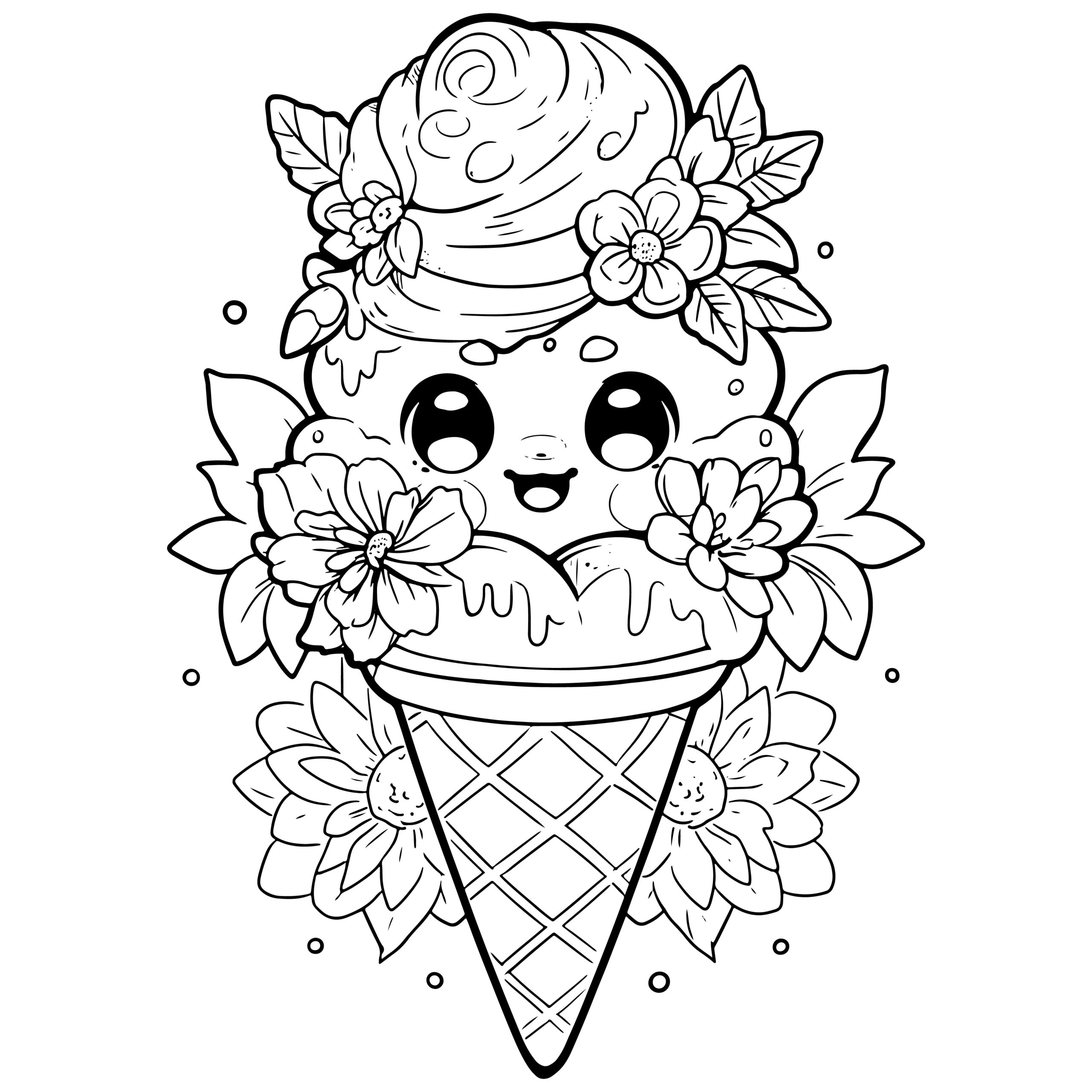 Flower ice cream coloring book flower ice cream coloring pages made by teachers