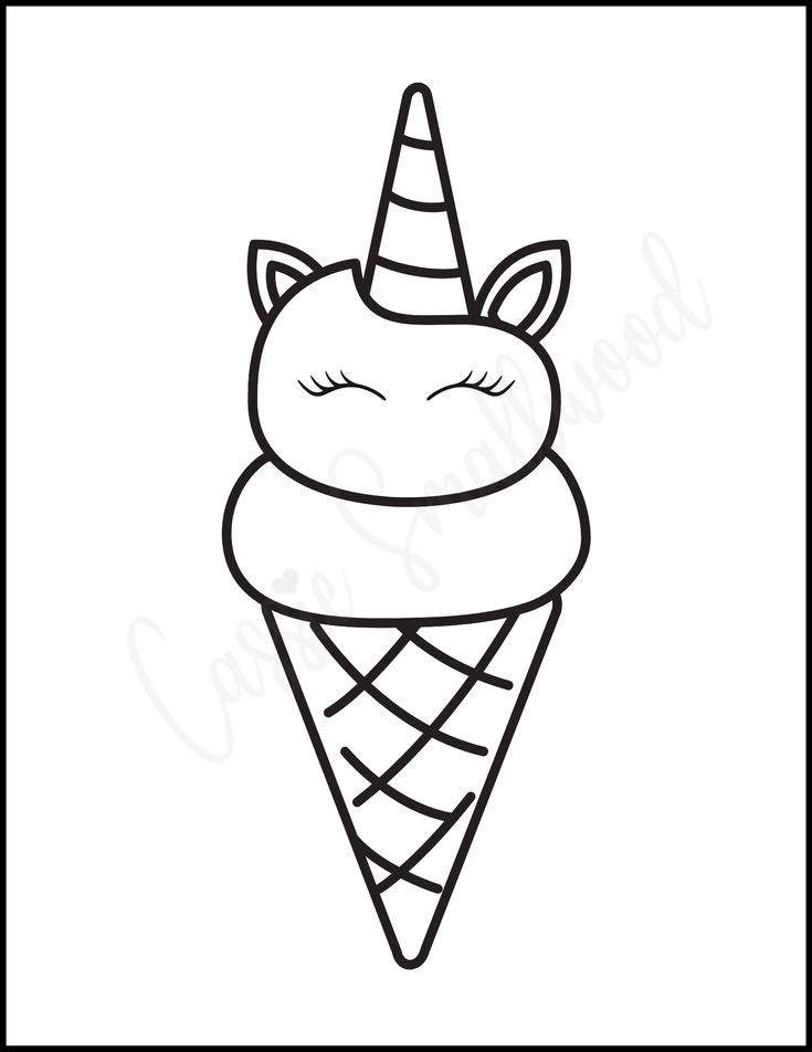 Cute ice cream coloring pages