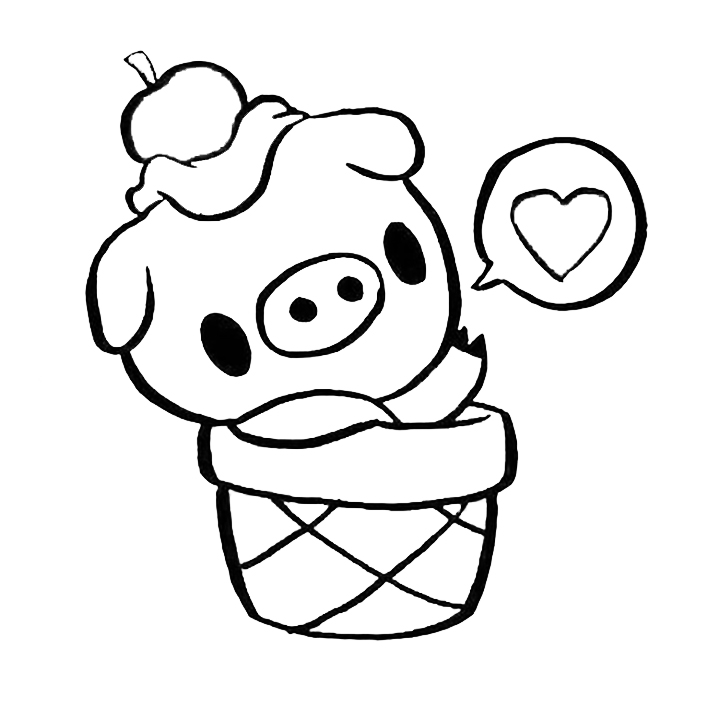 Coloring pages ice cream coloring page