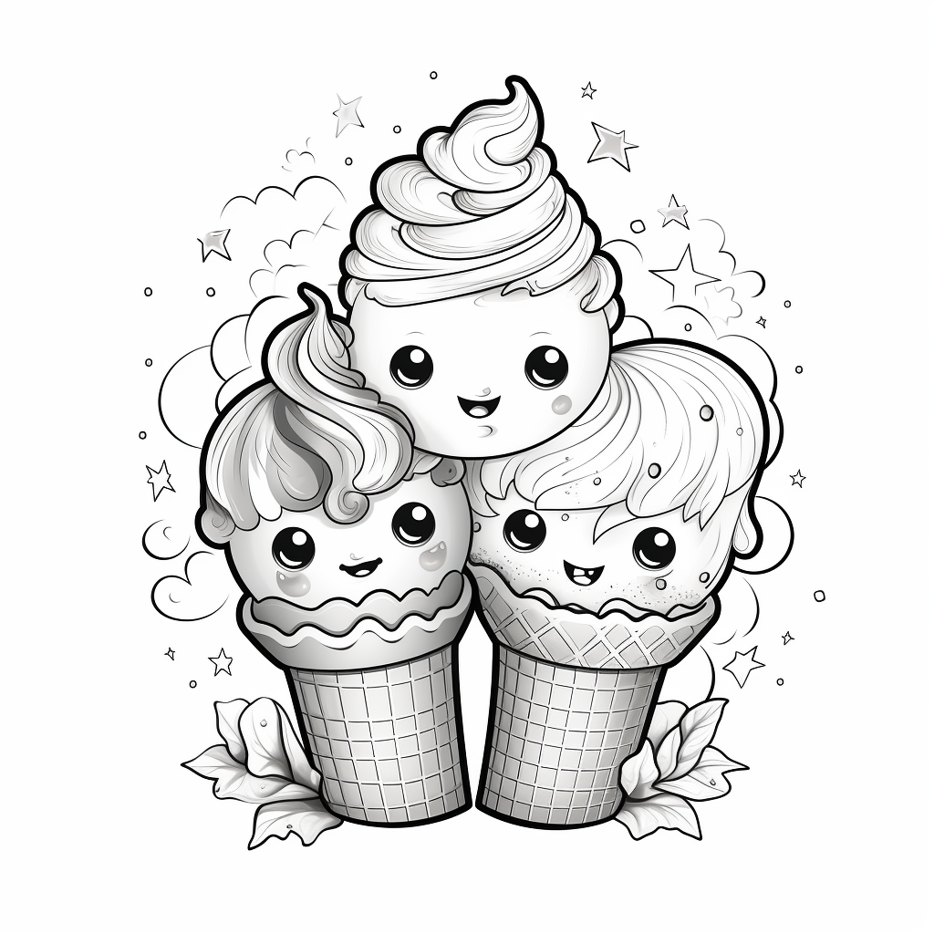 Ice cream coloring pages