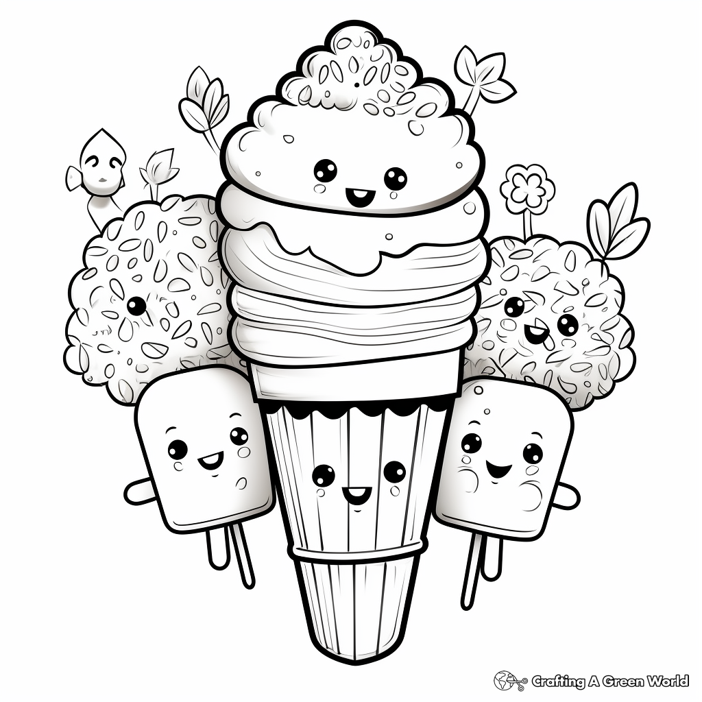 Ice cream coloring pages