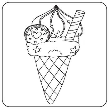 Ice cream coloring pages for kids perfect cute ice cream coloring book