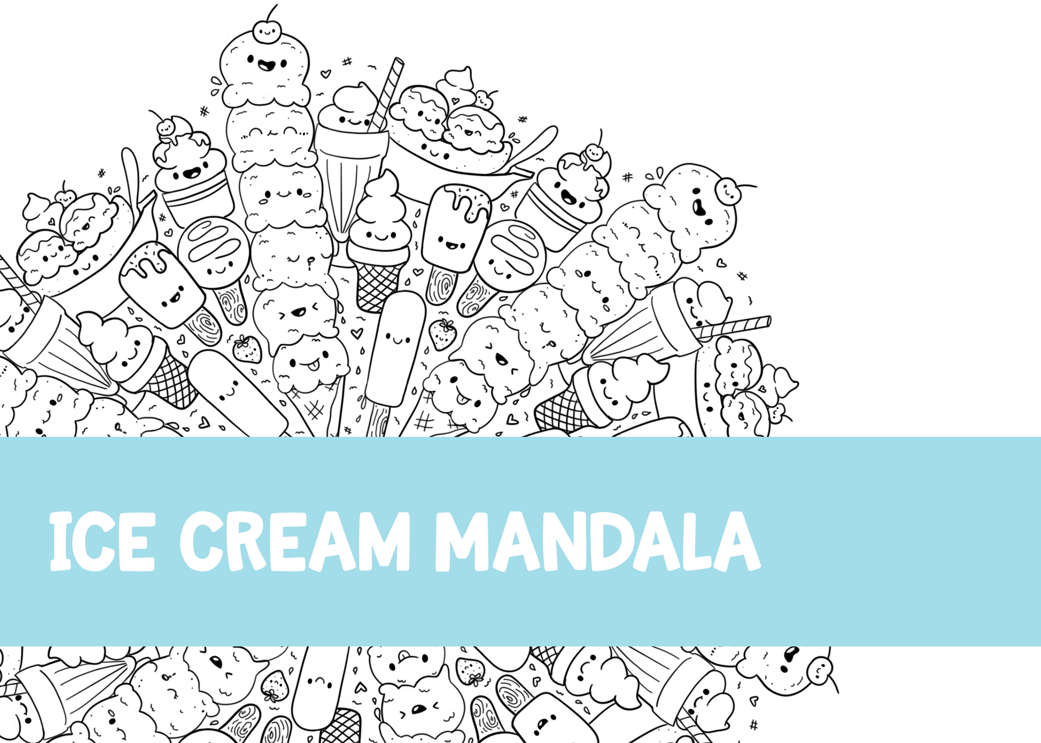 Ice cream coloring page â