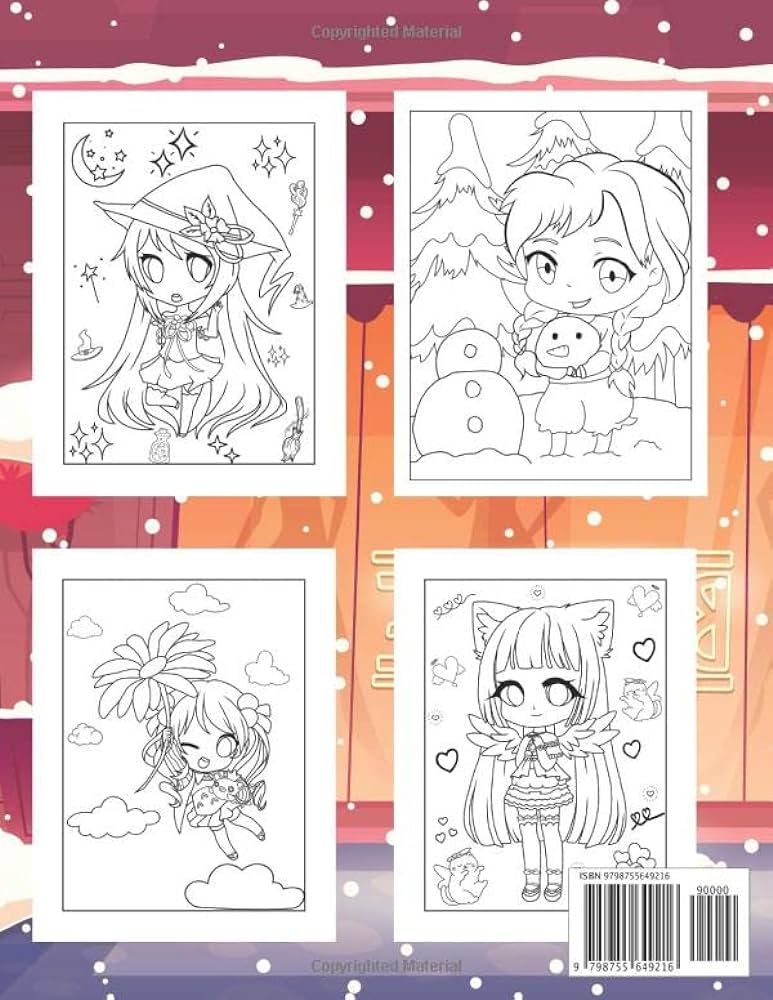 Kawaii chibi girls coloring book kawaii japanese manga drawings and cute anime characters coloring page for kids nina nana books