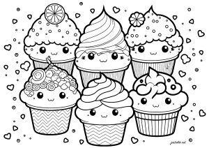 Kawaii coloring pages for adults kids