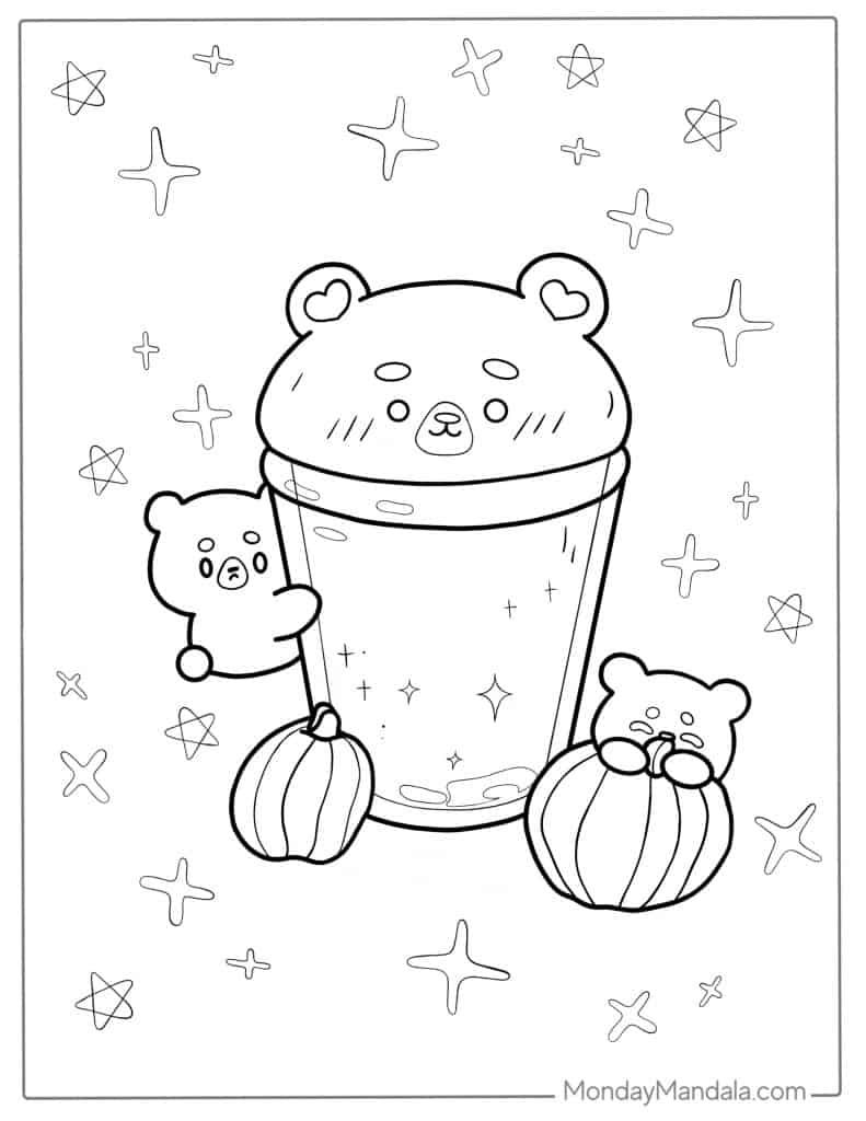 Kawaii coloring pages free pdf printables