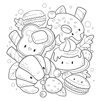 Kawaii coloring page images