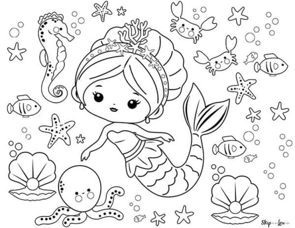 Mermaid coloring pages skip to my lou