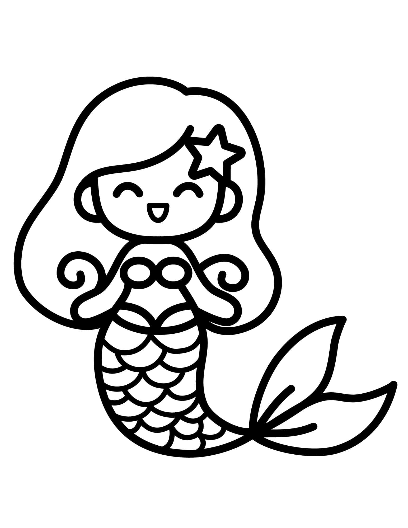 Mermaid coloring pages for kids and adults