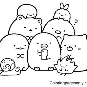 Sumikko gurashi coloring pages printable for free download