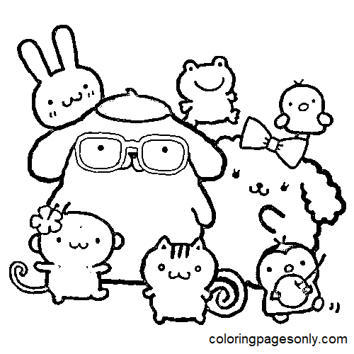 Pompompurin coloring pages printable for free download