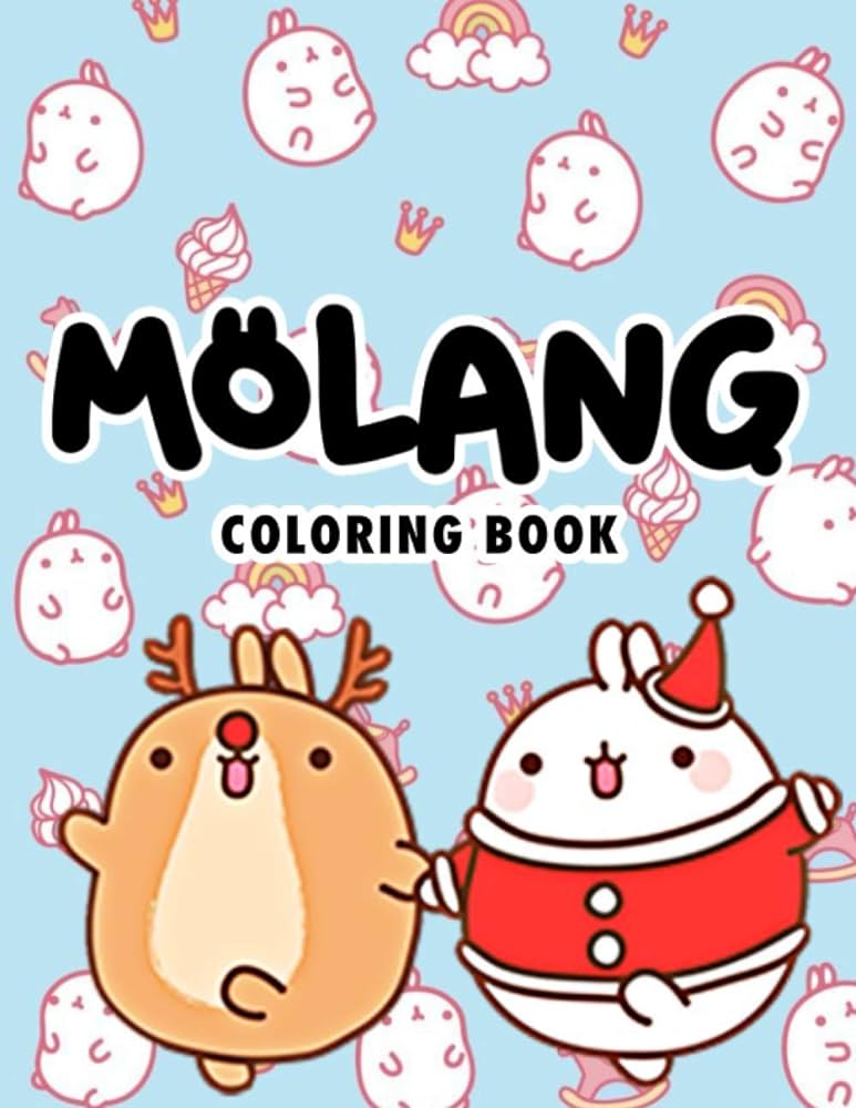 Molang coloring book molang wonderful adults and kids coloring books stress relieving zriftu sooao books