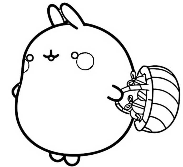 Coloring page easter molang