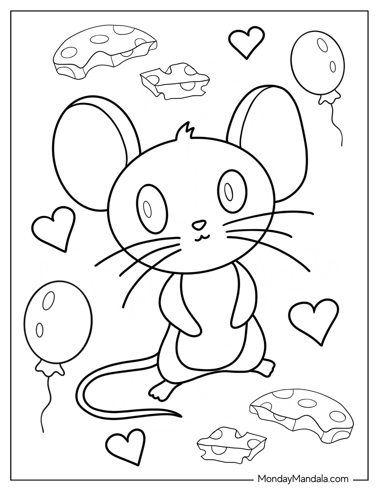 Mouse coloring pages free pdf printables