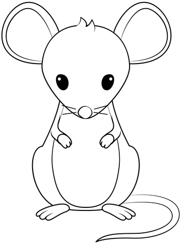 Mouse coloring page free printable coloring pages