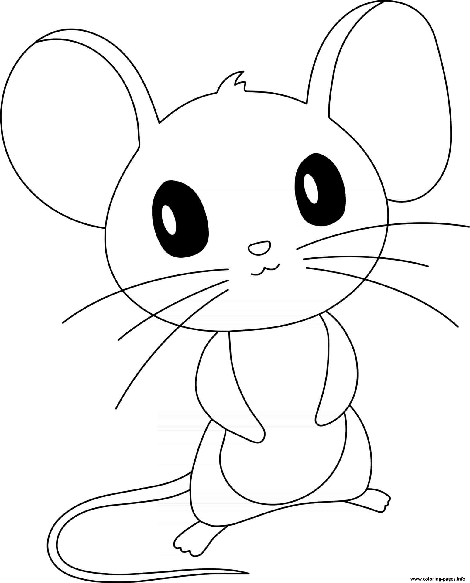 Mouse coloring page printable