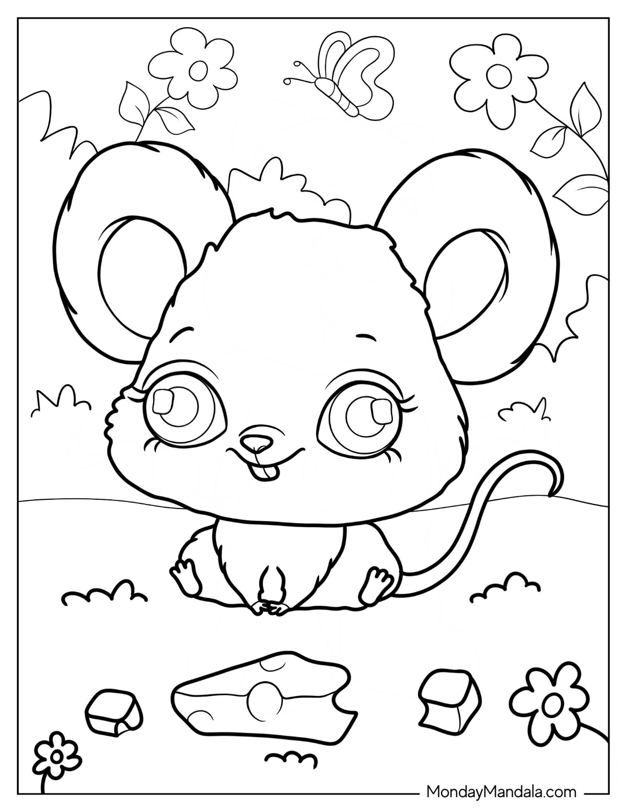 Mouse coloring pages free pdf printables