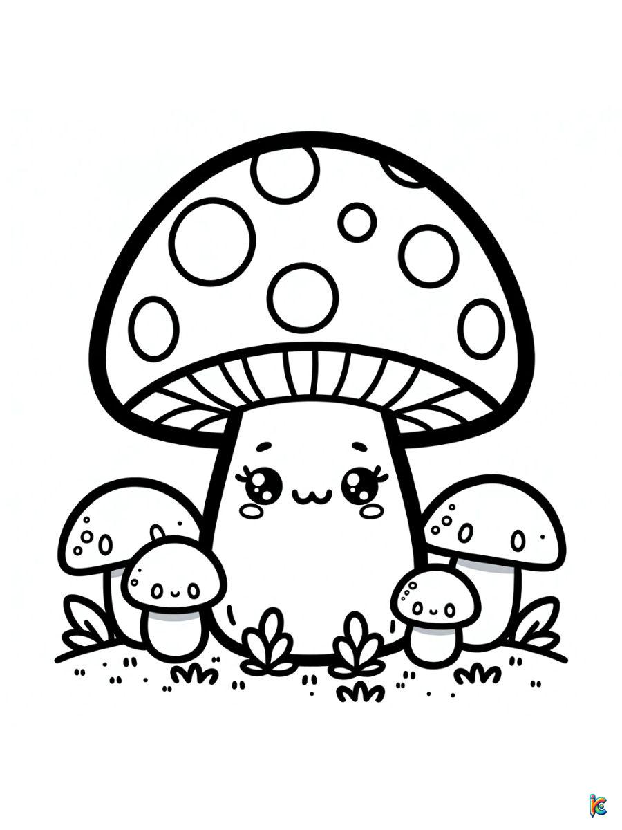 Mushroom coloring pages â