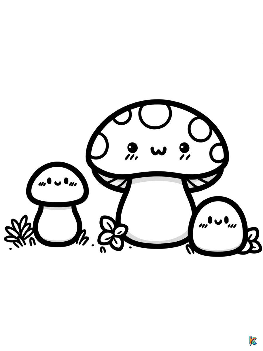 Mushroom coloring pages â