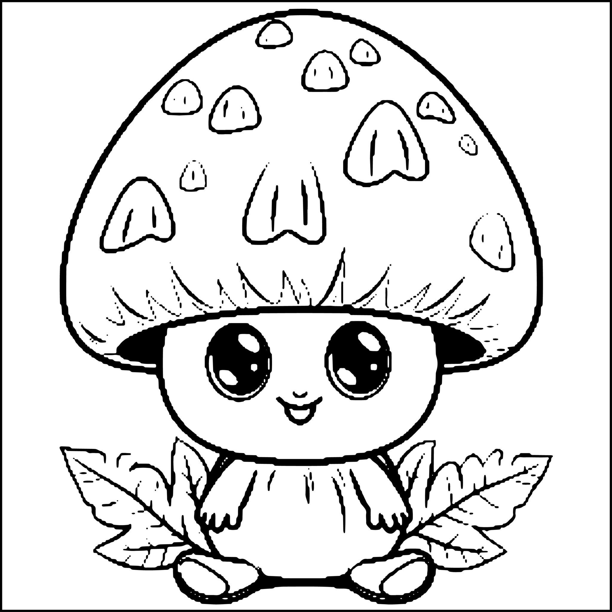 Cute mushrooms coloring book cute simple coloring pages made by teachers