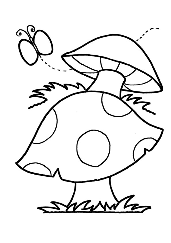 Coloring pages animated mushroom coloring page