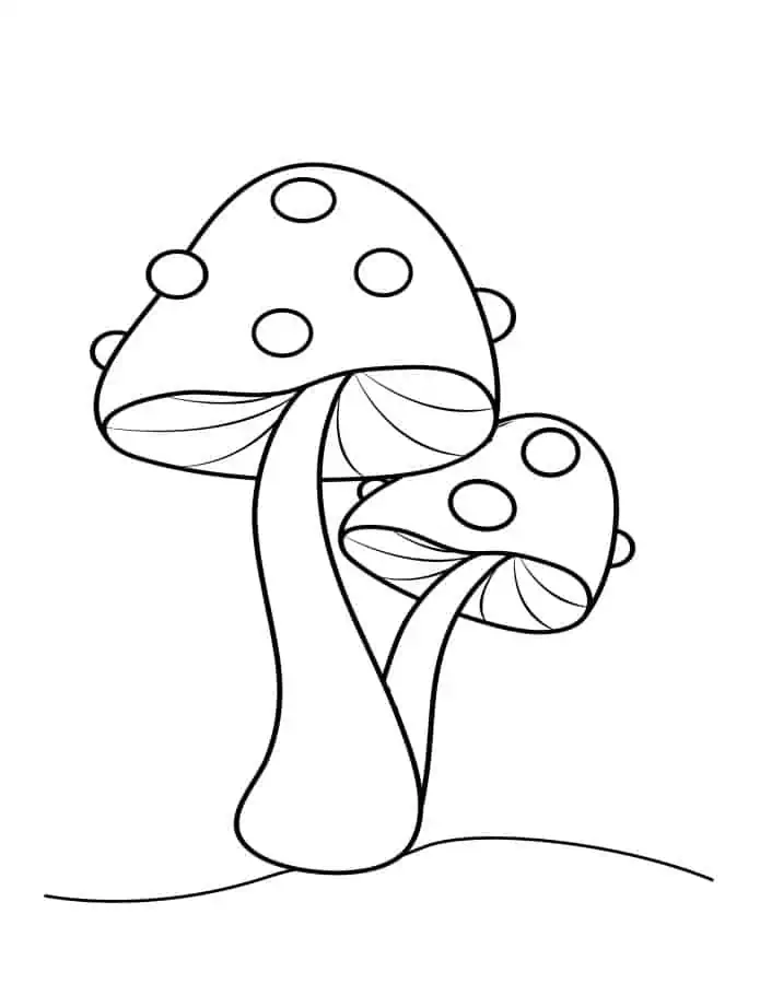 Free coloring pages of mushrooms kids adults