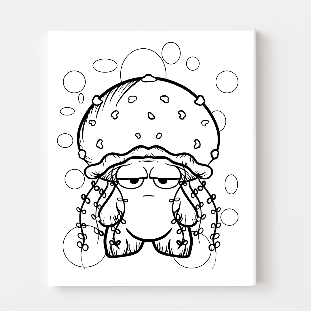 Cbn nerd fandom geek downloadable jelli the mushroom coloring page â created by nerds