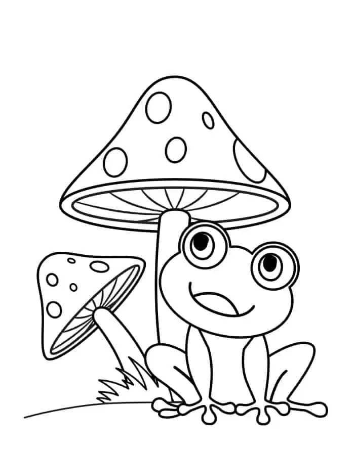 Free coloring pages of mushrooms kids adults