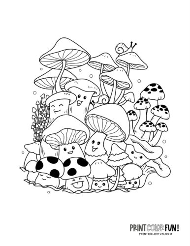 Mushroom coloring pages crafts fun fungus facts to share with your kids at