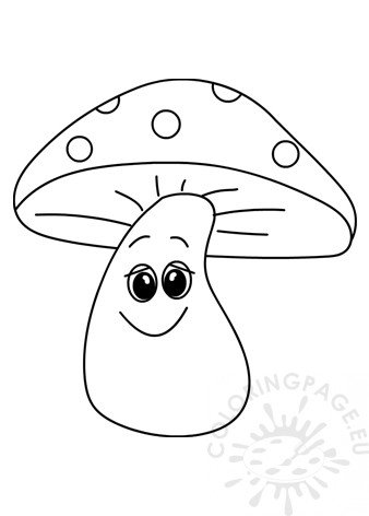 Cute mushroom coloring page coloring page