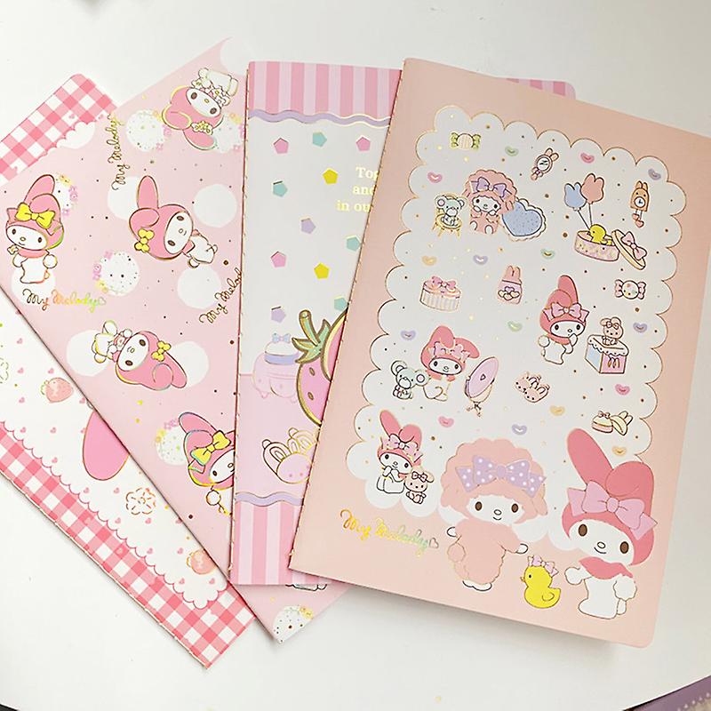 Kawaii sanriod notebook kuromi my melody cinnamoroll cartoon anime portable coloring page notepad hand ledger student word book