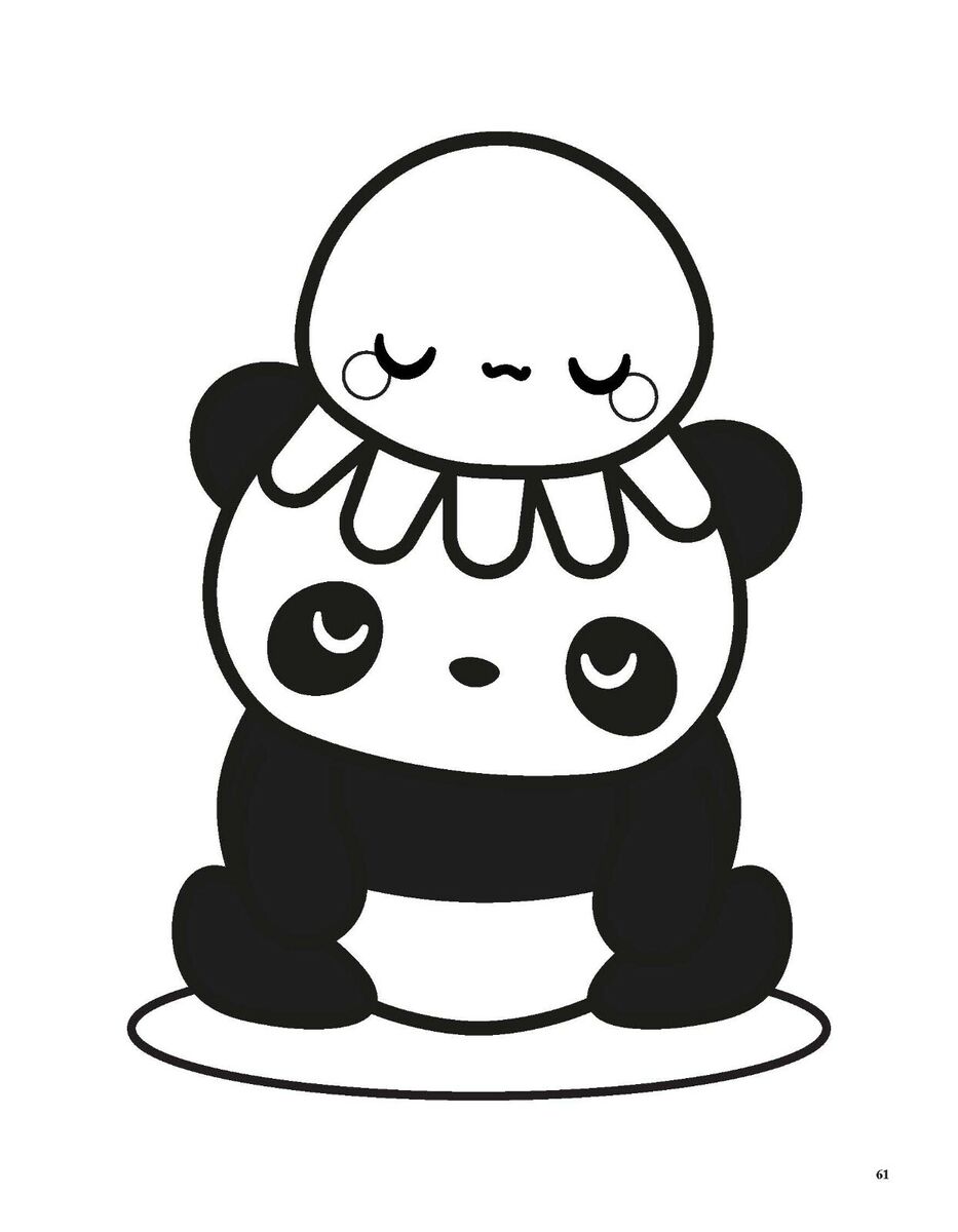 Super cute kawaii panda coloring book mega adorable edition brand new