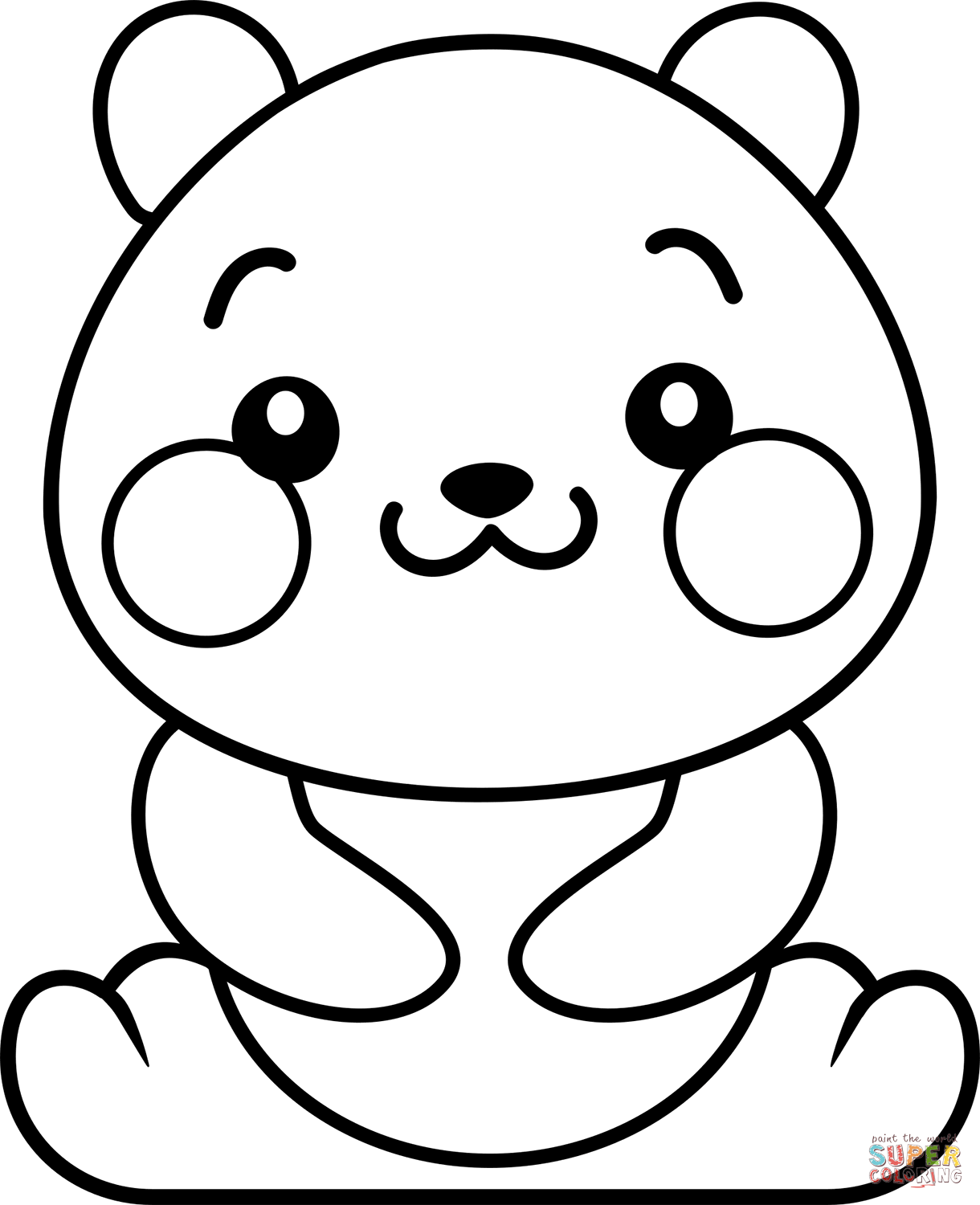 Cute panda coloring page free printable coloring pages