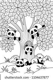 Panda coloring page images stock photos d objects vectors