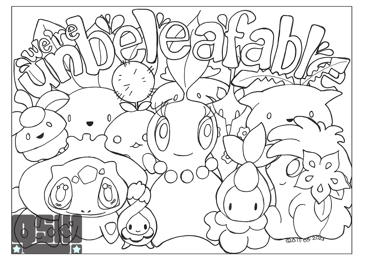 Kawaii printable pokemon colouring page kawaii graphic design and illustration by