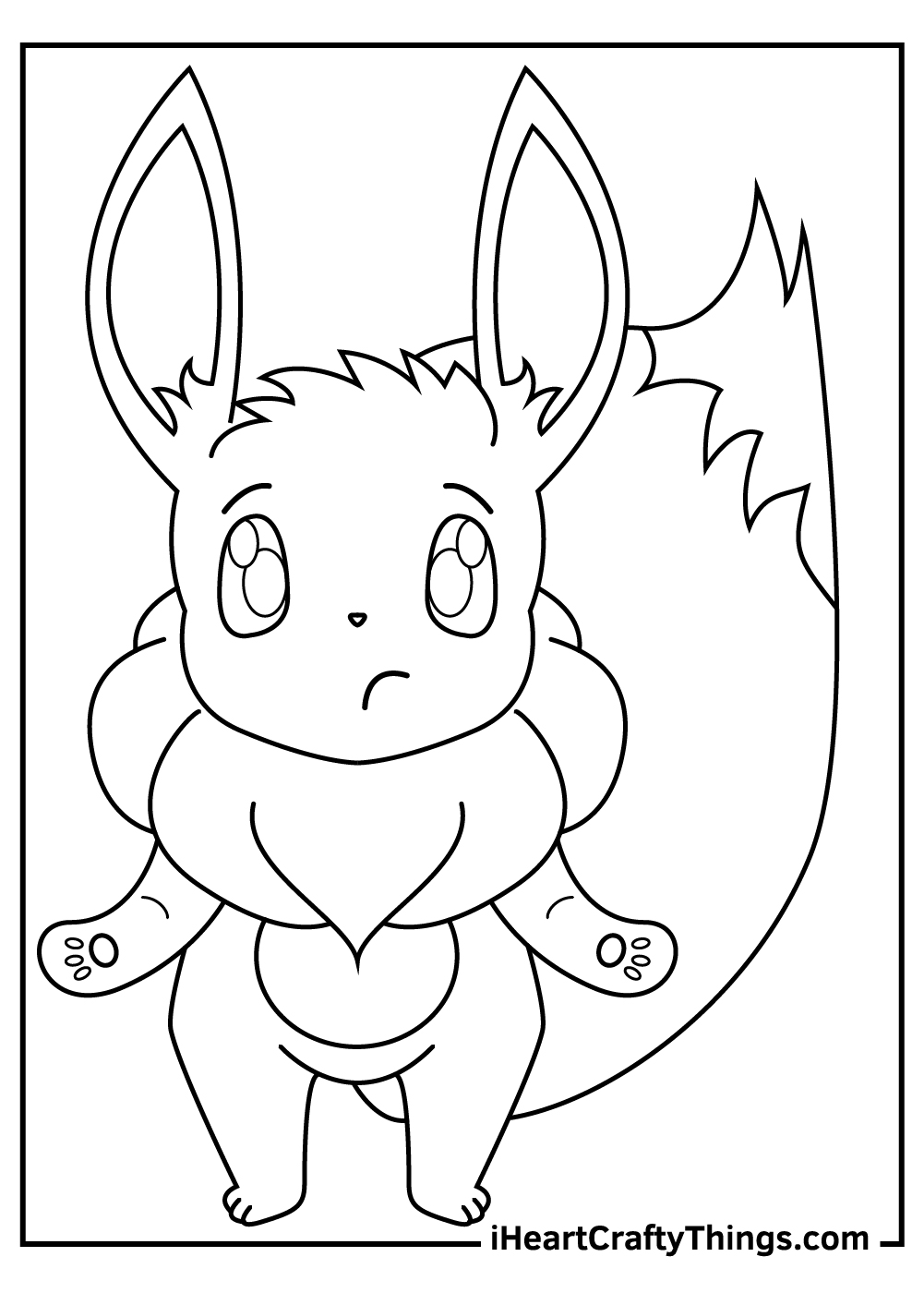 Eevee pokemon coloring pages free printables