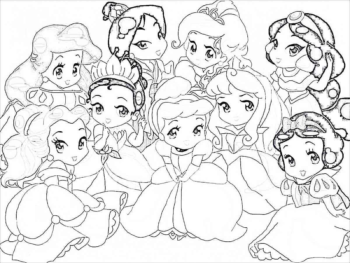 Kawaii disney princess coloring pages â through the thousands of pictures online regarding â princesas para colorear imagenes de princesas bebes pintar princesa