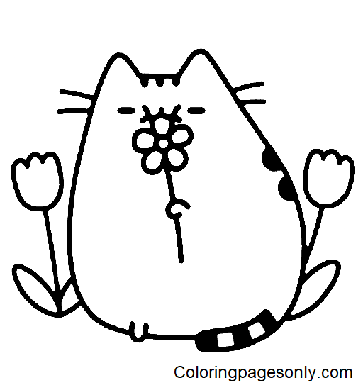 Pusheen coloring pages printable for free download