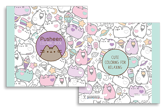 New pusheen coloring book â