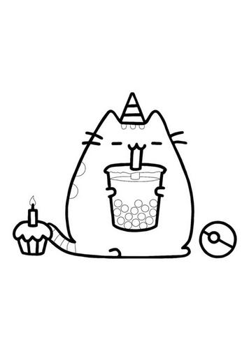 Pusheen coloring pages