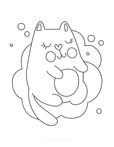 Free cute kawaii coloring pages for kids