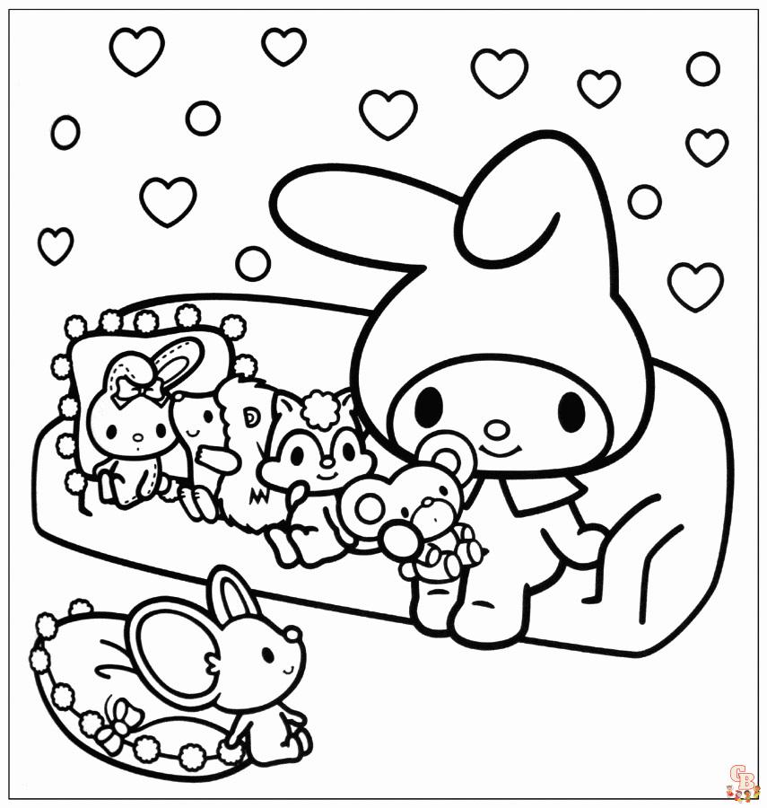 Enjoy colorful fun with sanrio coloring pages