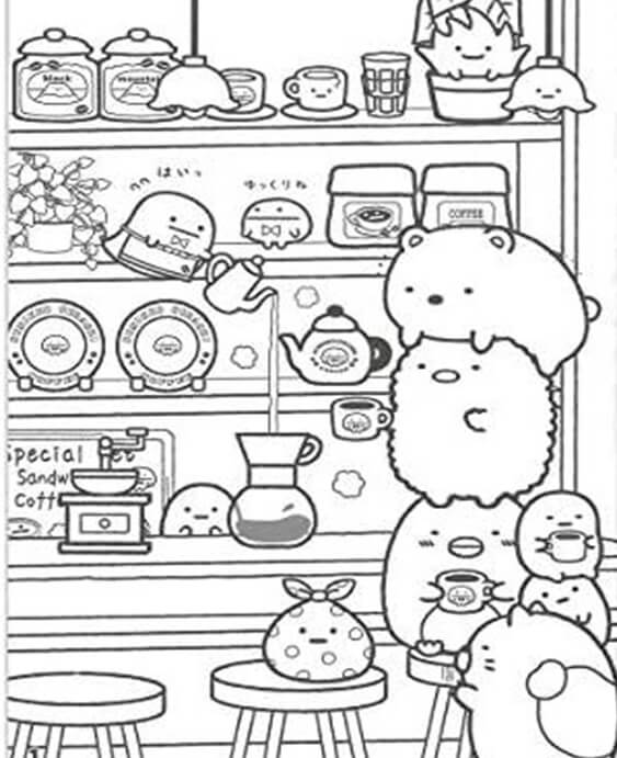 Free easy to print kawaii coloring pages