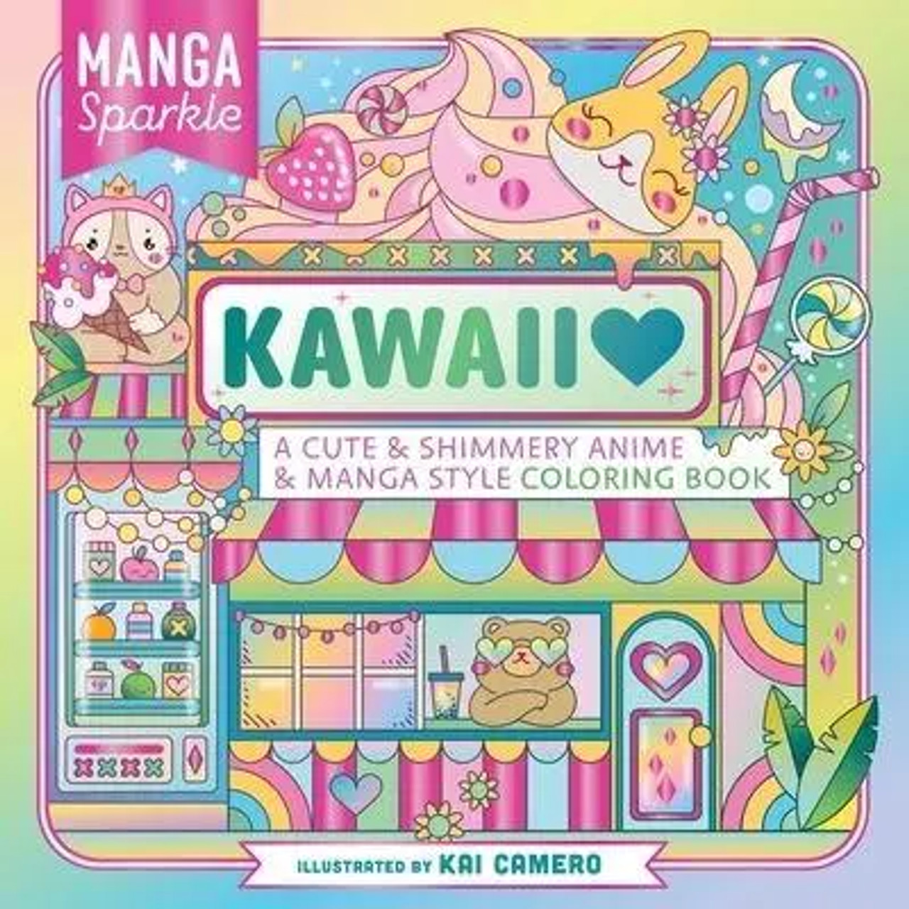 Manga sparkle kawaii colouring book