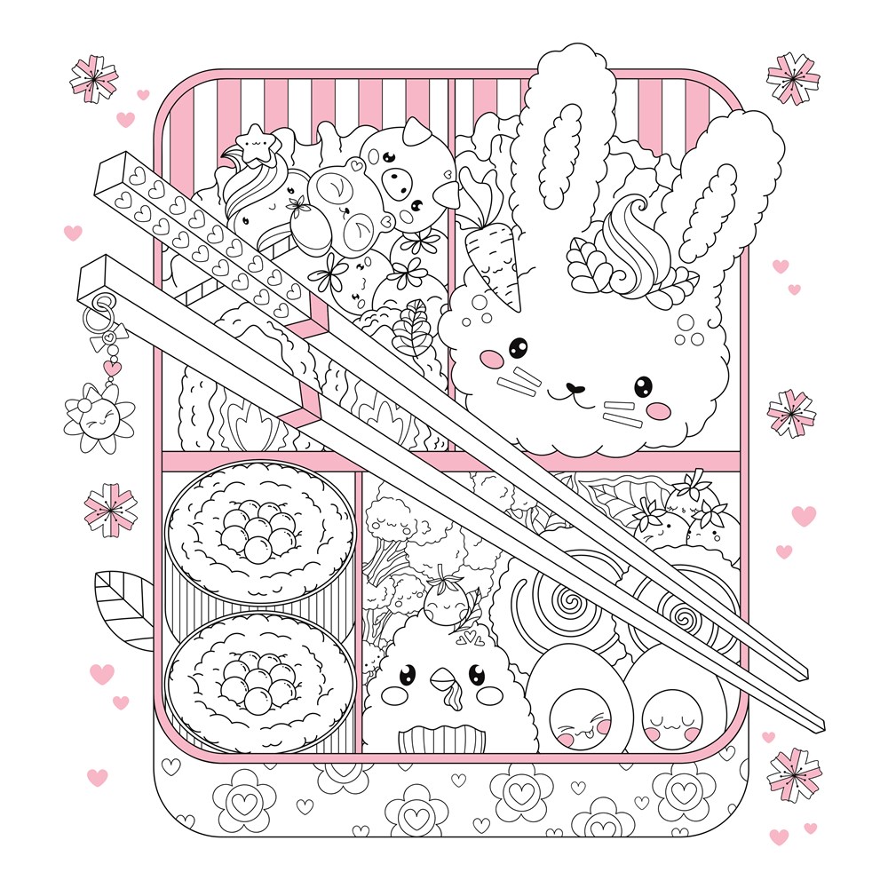 Kawaii a cute shimmery anime manga style coloring book microcosm publishing