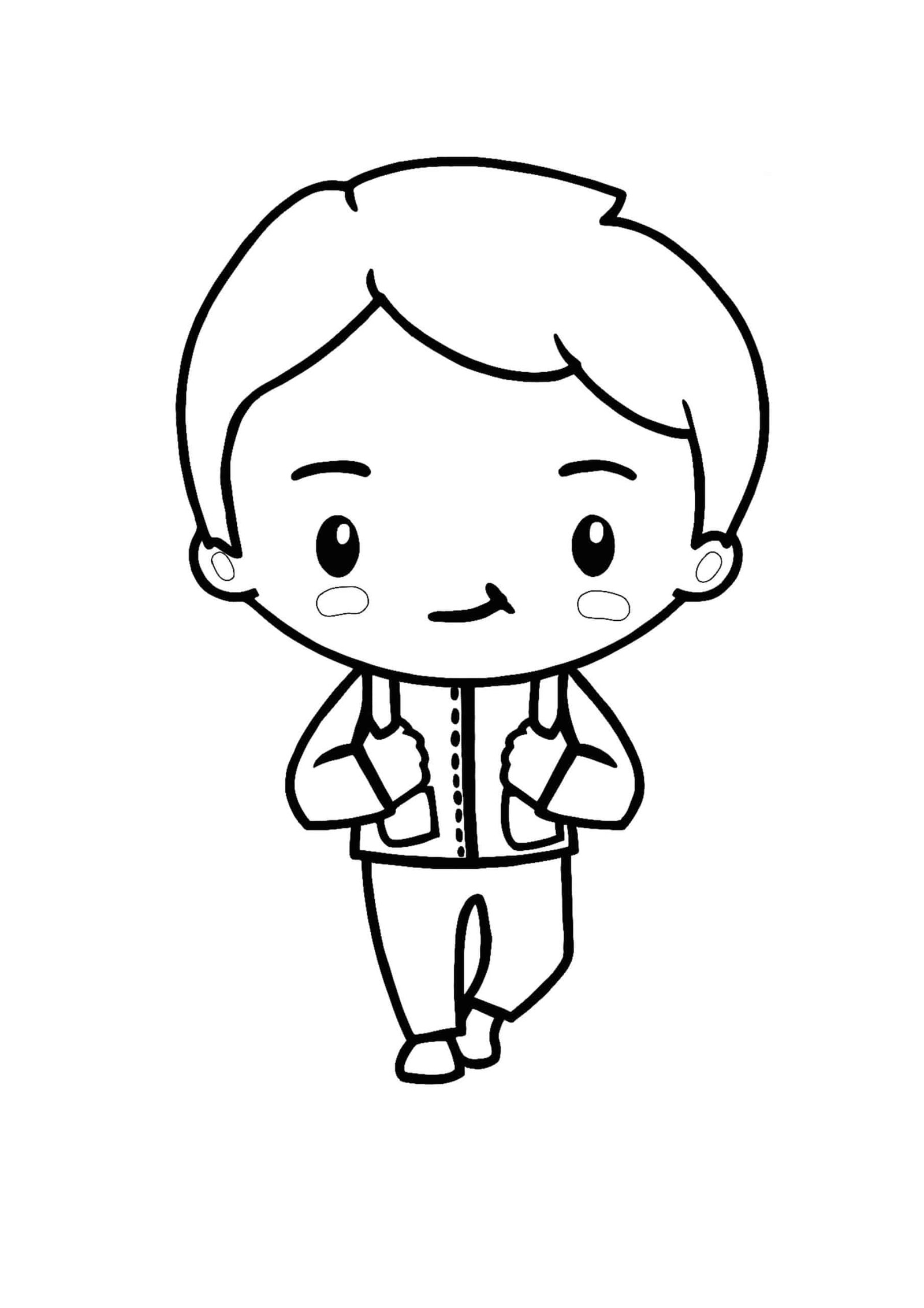 Kawaii people coloring pages