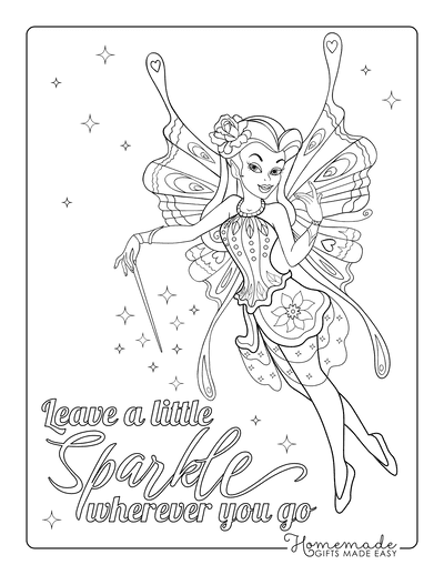 Beautiful fairy coloring pages free printables